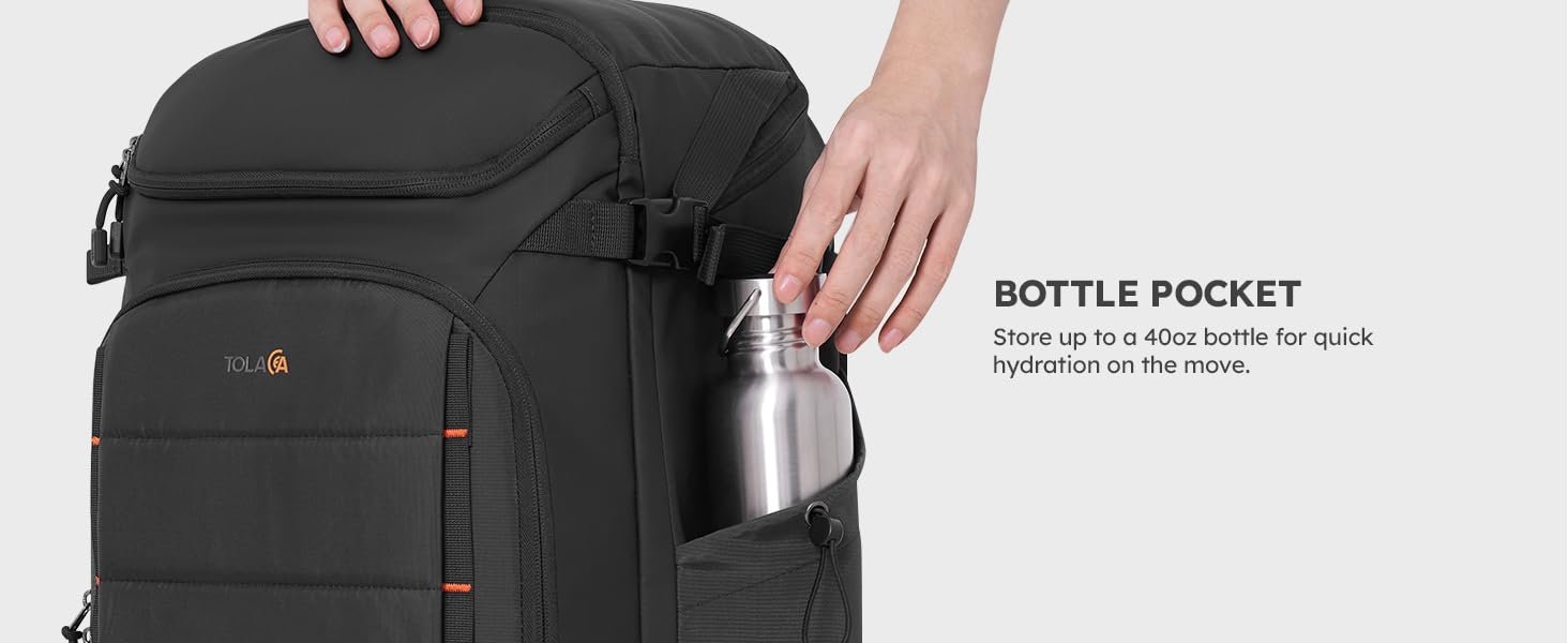 backpack with water bottle pocket