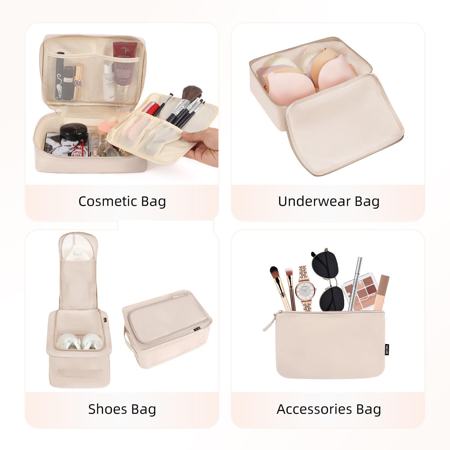 1769306778 BAGAIL 8 Set Packing Cubes Luggage Packing Organizers for Travel Accessories Cream.jpg