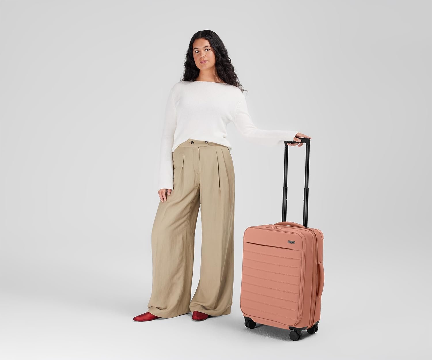 1769308434 Away Softside Bigger Carry On Suitcase 23 Inch Lightweight Expandable High Strength Nylon Luggage With Spinner Wheels Meets Requirements for Most Major Airlines Cloud Gray.jpg