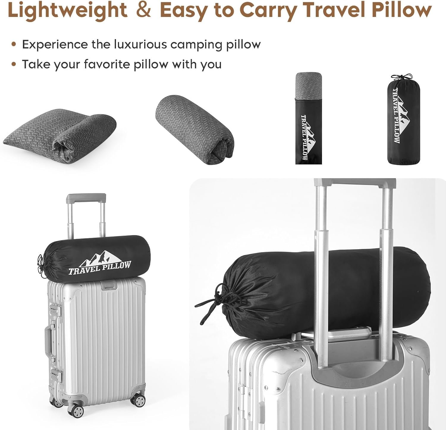 1769309287 Small Shredded Memory Foam Pillow Camping Pillow Travel Pillow Compressible Medium Firm Breathable Cover Ideal Backpacking Hiking Airplane and Car.jpg