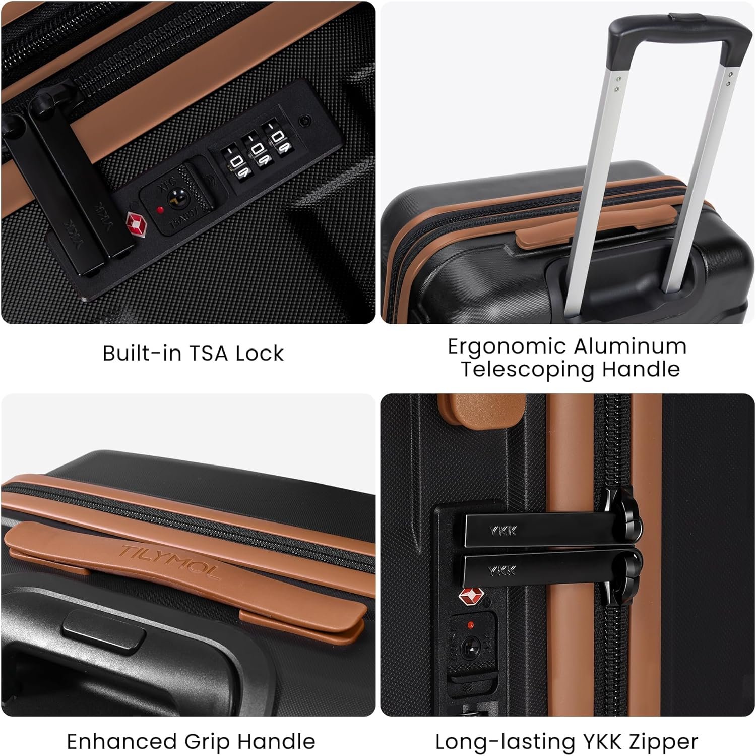 1769311347 Luggage Sets 3 Piece with Spinner Wheel Hardside Suitcase Set with TSA Lock Expandable Lightweight Travel Luggage for Men and Women Black.jpg