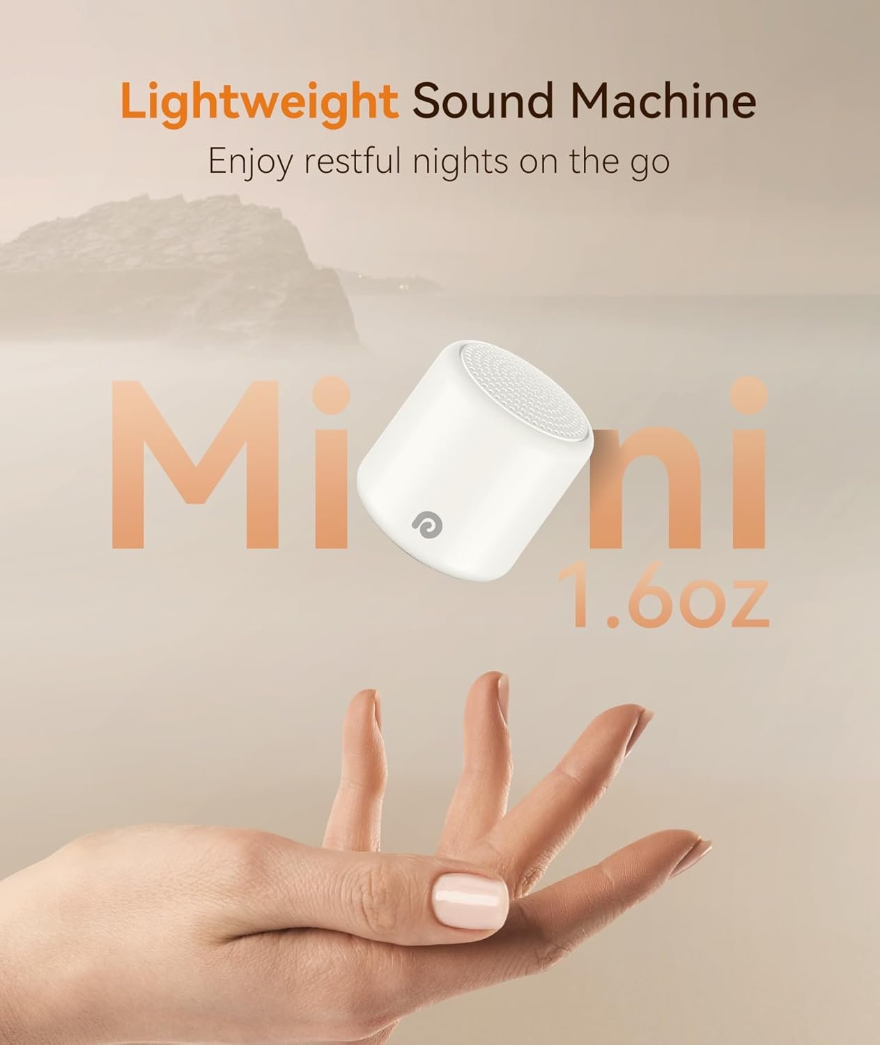 1769313520 Dreamegg Portable Travel White Noise Machine for Sleep Features Powerful Battery Egg Sized 16 Nature Sounds Timer for Baby Adults Office Privacy Home Gift Cream.jpg