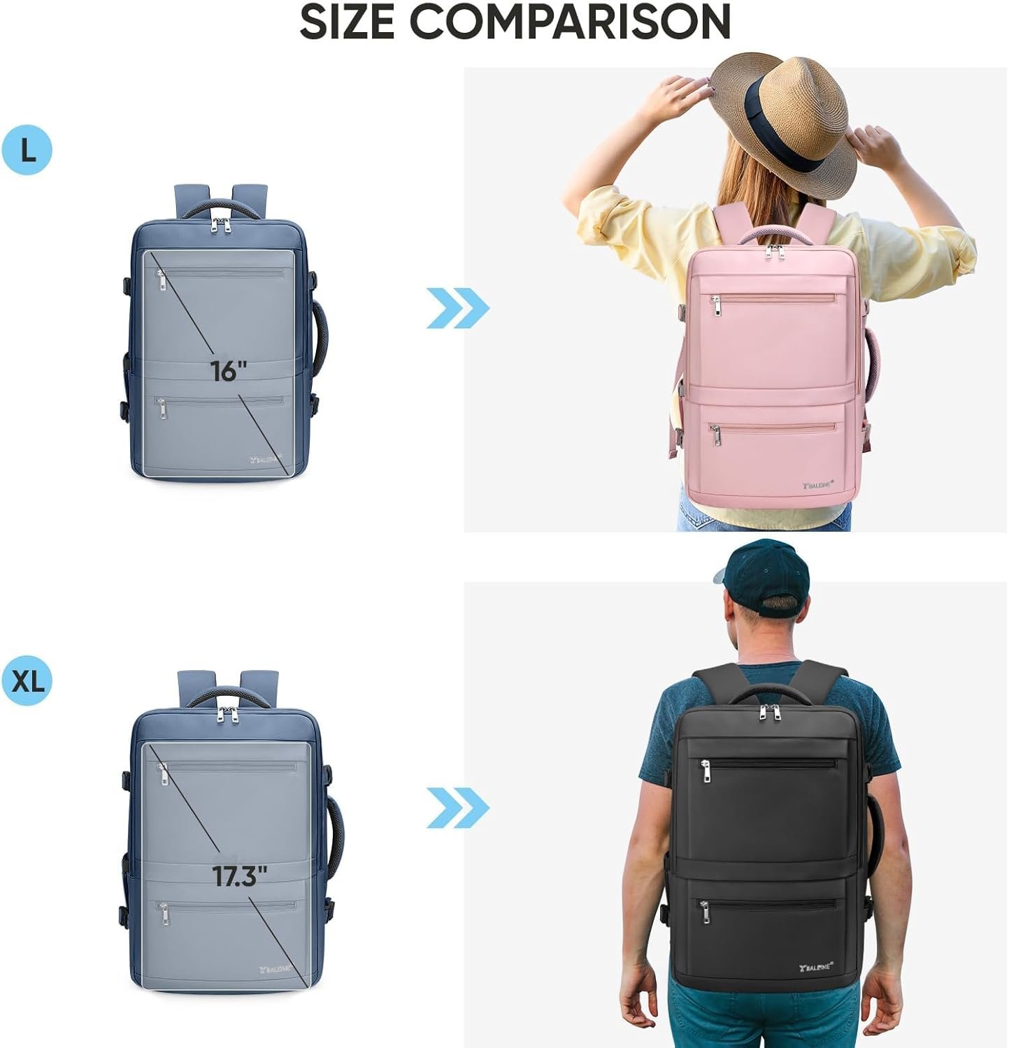 1769314381 BALEINE Travel Backpack for Women Men Large Sturdy Carry On Laptop Backpack Gifts for Business Casual Weekender Hiking Large Dusty Blue.jpg