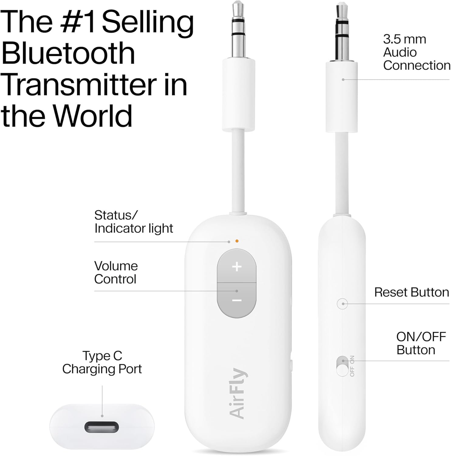 1769314965 Twelve South AirFly SE Bluetooth Wireless Audio Transmitter Adapter for AirPodsHeadphones 20 Hr Battery Works with 3.5mm aux Jacks on Airplanes TVs Gym Equipment and Travel.jpg