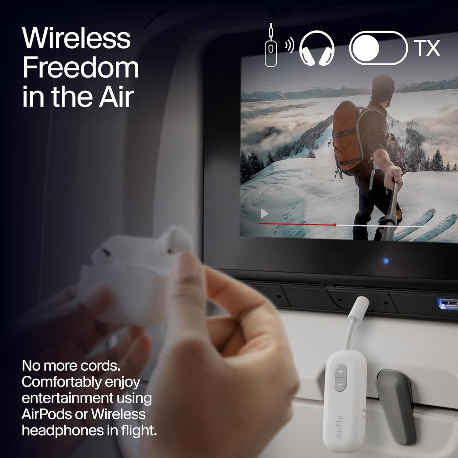 1769314966 Twelve South AirFly SE Bluetooth Wireless Audio Transmitter Adapter for AirPodsHeadphones 20 Hr Battery Works with 3.5mm aux Jacks on Airplanes TVs Gym Equipment and Travel.jpg