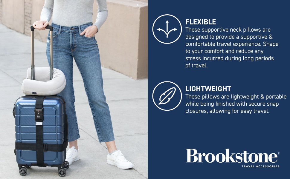 Fleece travel pillow for airplanes and airport naps