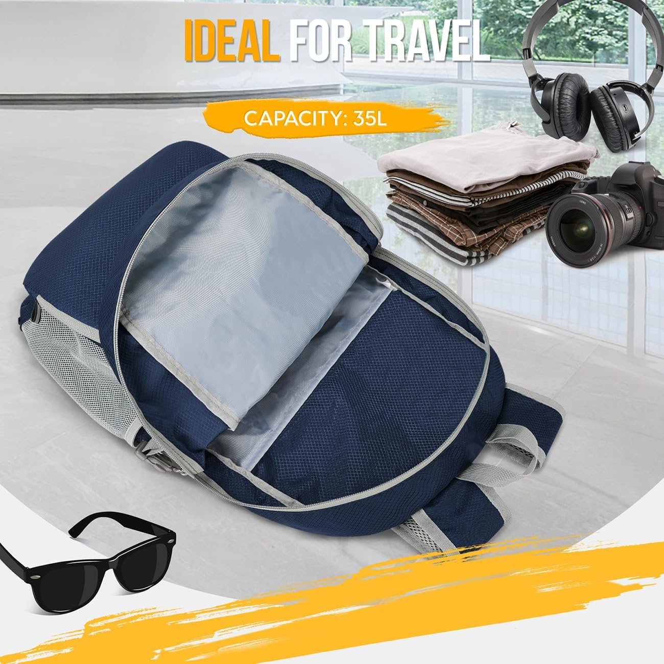 1769318713 ZOMAKE Lightweight Packable Backpack 35L Light Foldable Backpacks Water Resistant Collapsible Hiking Bag Compact Folding Day Pack for Travel CampingNavy Blue.jpg