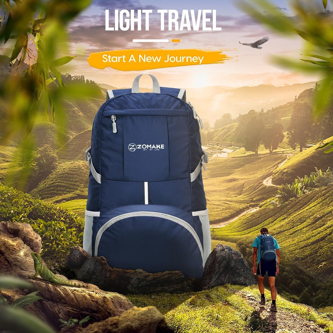 1769318715 ZOMAKE Lightweight Packable Backpack 35L Light Foldable Backpacks Water Resistant Collapsible Hiking Bag Compact Folding Day Pack for Travel CampingNavy Blue.jpg