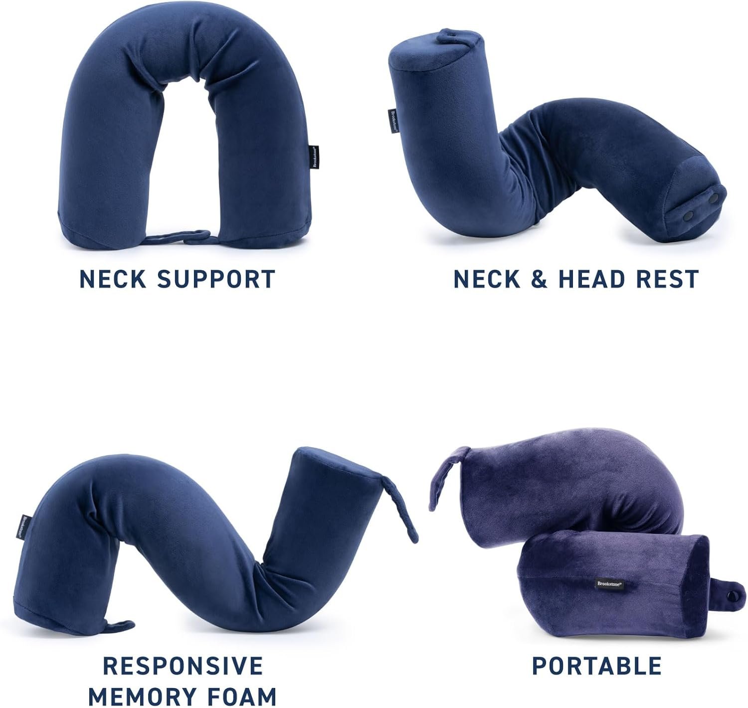 1769319441 Brookstone Free Form Travel Pillow Lightweight Flexible Memory Foam Travel Neck Pillow for Sleeping Car Airplane Travel Support Blue.jpg