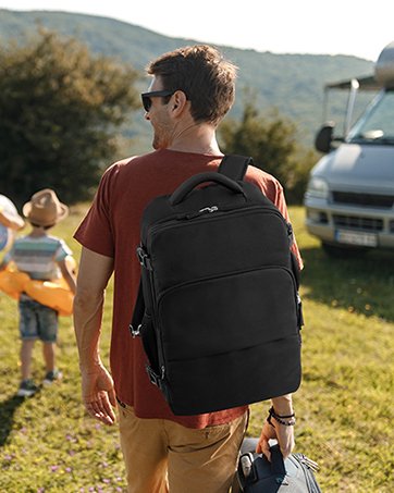 black backpack