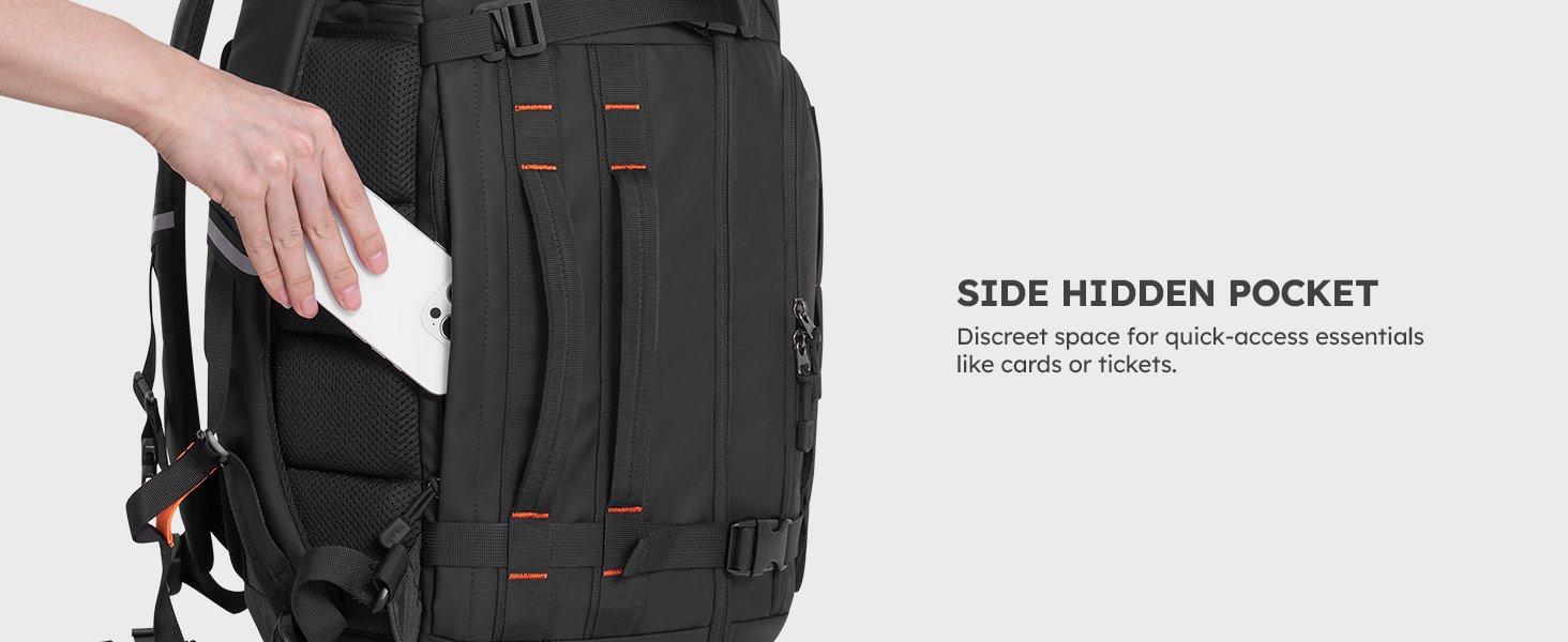 backpack with side pocket