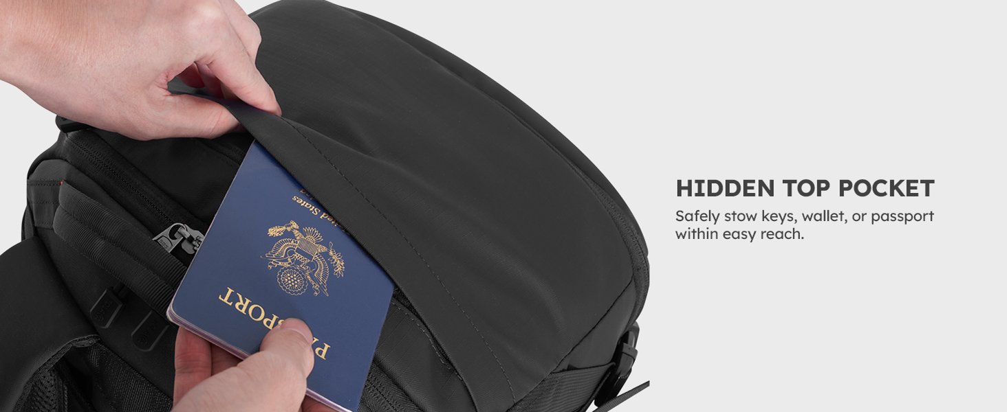 backpack with small item pockets