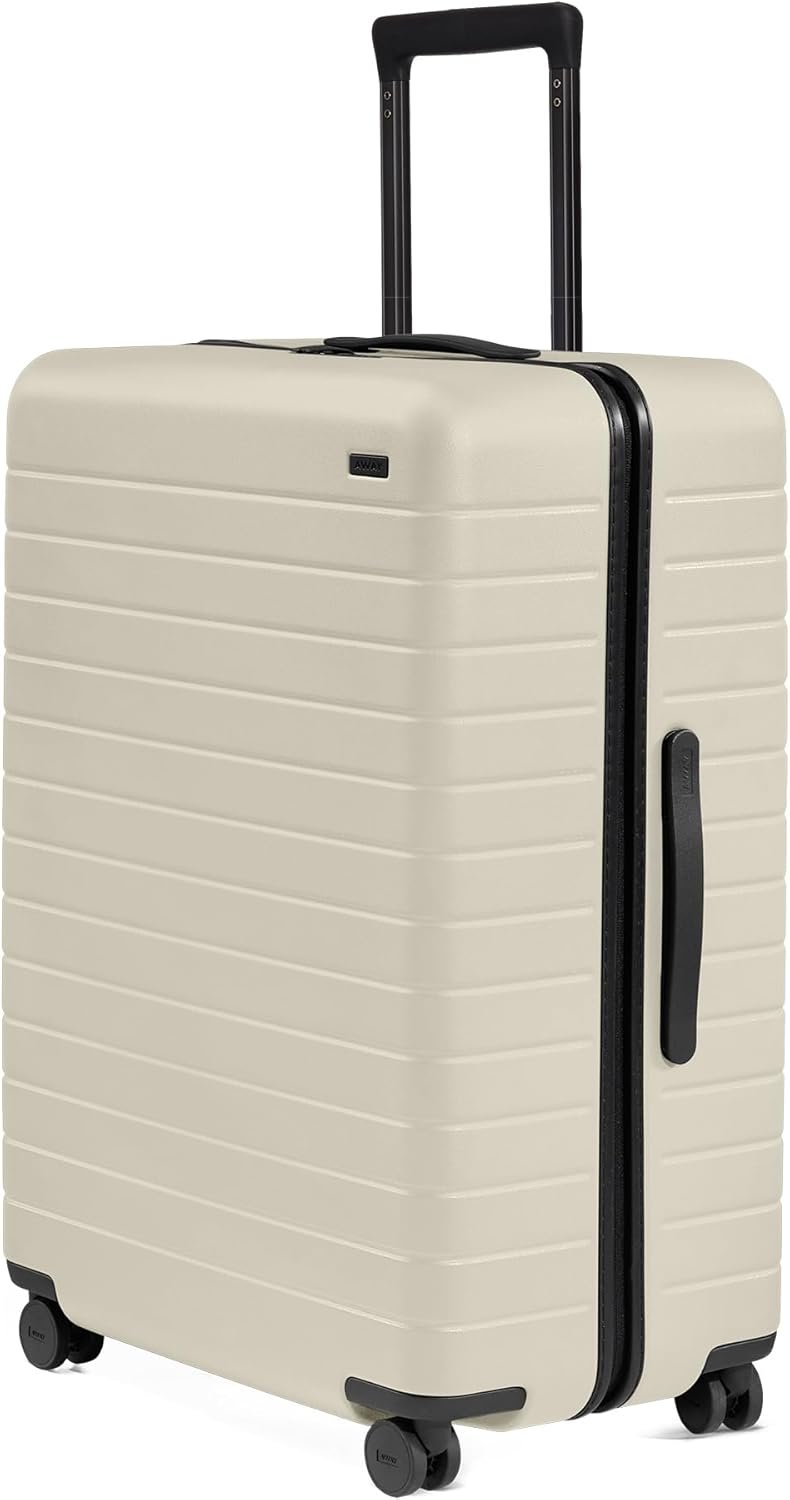 Away Large Checked Luggage, 29 Inch Hardside Suitcase with Spinner Wheels, Lightweight & Durable, TSA Lock, Salt White