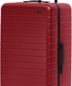 Away Large Trunk Luggage, 31 Inch Hardside Suitcase with Spinner Wheels, Lightweight & Durable, TSA Lock, Ideal for Long Trips, Tango Red
