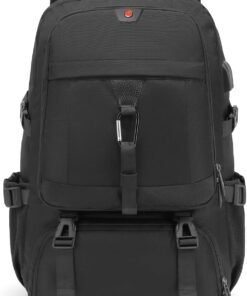DUSLANG Travel laptop backpack, Extra Large 60L Traveling College Backpack,Large Capacity Backpack for Men Women,Fits 17 Inch Computer, USB Charging Port, Black