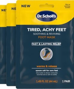 Dr. Scholl's® Tired, Achy Feet Soothing & Reviving Foot Mask, 3 Pair, Warming Booties