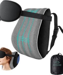 JefDiee Travel Pillows for Airplanes,Travel Pillow with Eye Mask,Prevents Head Forward,Neck Pillow Airplane for Sleeping,Used for Long Flight,Road Trip,Car Headrest