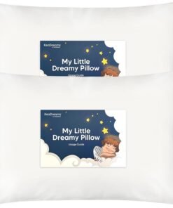 KeaBabies 2-Pack Toddler Pillows 2 Year Old to 5-14x20 Soft Organic Cotton Kids Pillow for Sleeping, Travel, School, Daycare, Nap, Toddler Bed, Machine Washable, Without Pillowcase (Soft White)
