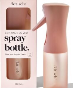 Kitsch Continuous Spray Bottle for Hair – Fine Mist Water Mister & Water Spray Bottle – Recycled Hair Spray Bottle – Spray Bottles for Cleaning, Styling, Plants & More – Terracotta, 150ml