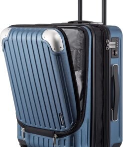 LEVEL8 Grace Carry on Luggage Airline Approved, 20 Inch Expandable Hard Sided Luggages with Spinner Wheels, Harshell Small Rolling Suitcase for Women Men with Tsa Lock, Blue