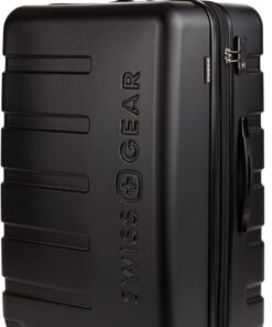 SwissGear 7366 Signature Hardside Expandable Luggage with Spinner Wheels, TSA Lock, Black, Checked-Large 27-Inch