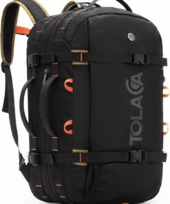 Tolaccea Travel Backpack for Men Women, 40L-50L Carry On Backpack with Wet Dry Compartment, TSA Approved Laptop Daypack Fits 15.6", Convertible Expandable Large Rucksack Duffel Bag for Work Travel