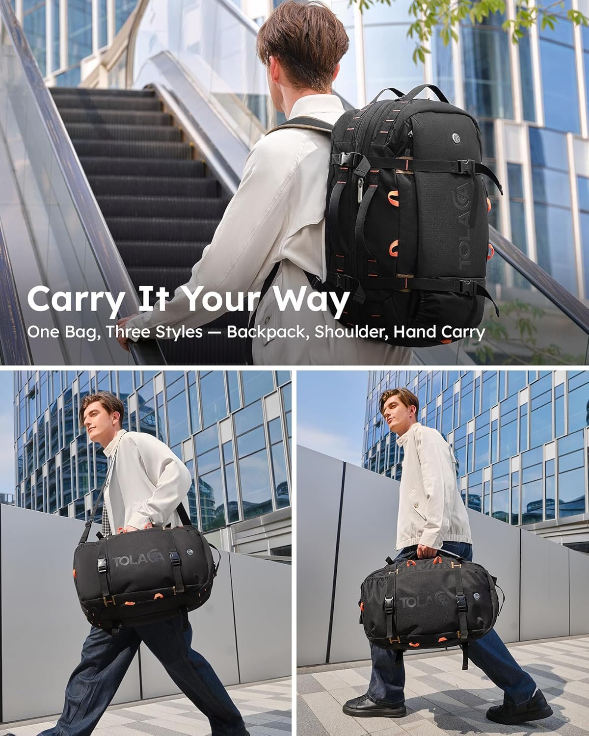 Tolaccea Travel Backpack for Men Women 40L 50L Carry On Backpack with Wet Dry Compartment TSA Approved Laptop Daypack Fits 15.6 Convertible Expandable Large Rucksack Duffel Bag for Work Travel.jpg