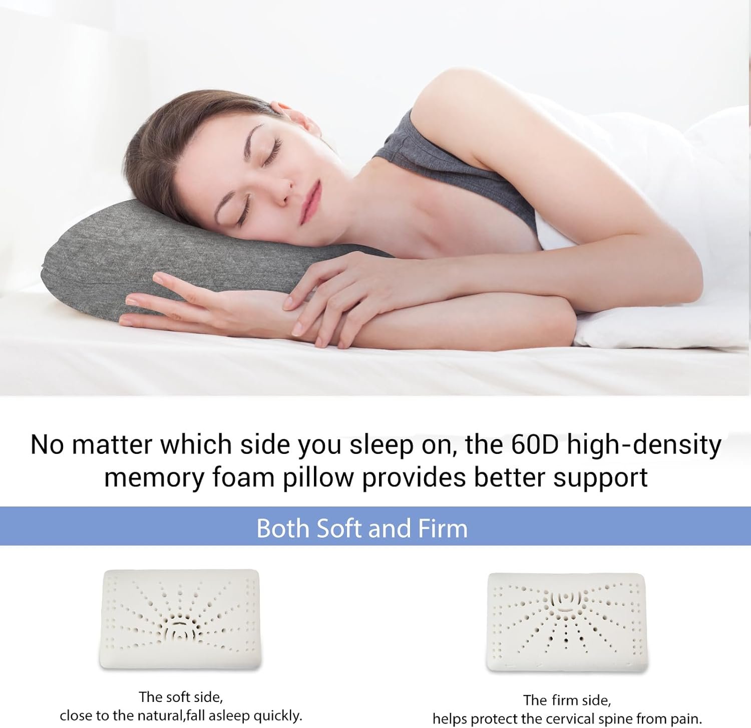 Travel Camping Memory Foam Pillow Travel Essentials Hammock Pillows with Double Layered Pillow Cover Easy to Clean Compact Travel Pillows for Sleeping Grey.jpg
