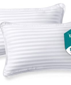 Utopia Bedding Travel Pillow for Airplane, Car and Toddlers (White, 2 Pack), Neck Support for Travelling, Down Alternative Filling, Compact Camping Pillow for Backpacking & Hiking (12x20)
