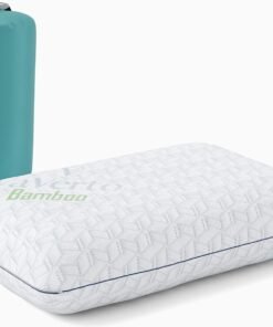 Vaverto Small Memory Foam Bed Pillow for Camping - Compressible Medium Firm, Breathable Cover, Machine Washable, Ideal Backpacking
