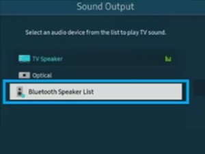 Enter TV Bluetooth Settings