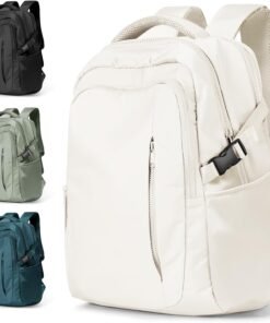 suwasp Large Travel Backpack for Women Men Mochila Airline Approved Carry On Personal Item Backpack Bag Frontier Airlines Personal Item Travel Bag Flight Approved Luggage Backpack - White