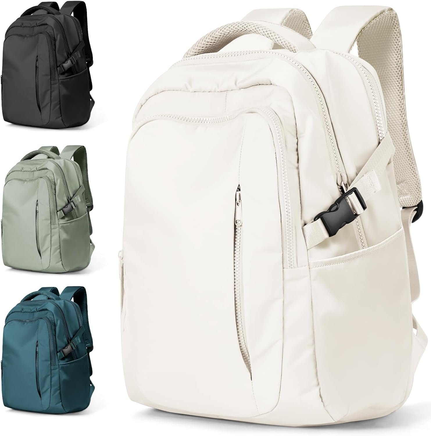 suwasp Large Travel Backpack for Women Men Mochila Airline Approved Carry On Personal Item Backpack Bag Frontier Airlines Personal Item Travel Bag Flight Approved Luggage Backpack - White