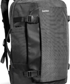 tomtoc Travel Backpack 40L, TSA Friendly Flight Approved Carry-on Luggage Hand Water-resistant Lightweight Business Rucksack, Durable Large Weekender Bag Daypack Fits 17.3 Inch Laptop, PFAS Free
