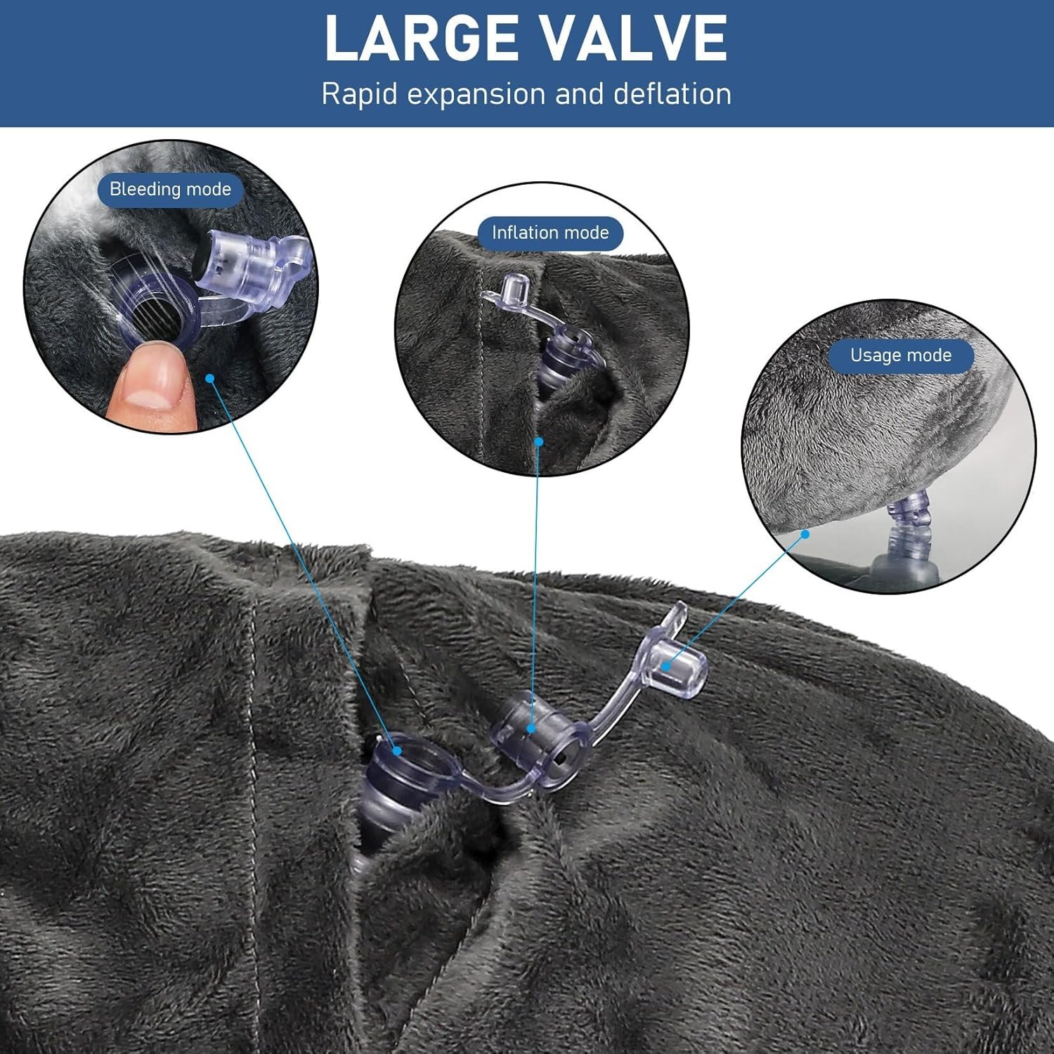 1 PcsInflatable Travel Pillows for Sleeping Airplane Inflatable Neck Pillow for Traveling Pillow Inflatable Travel Neck Pillows for Airplanes Sleeping Train Car Office with Eye Masks Earplugs.jpg
