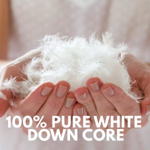 100% pure white down core