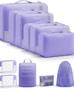 11 Set Packing Cubes for Travel, Gifts for Women Mom,Anti-Tearing Suitcase Organizer for Luggage Carts with Shoe & Hanging Toiletry Bag,OlarHike Vacation Essentials & Accessories for Cruise Ship