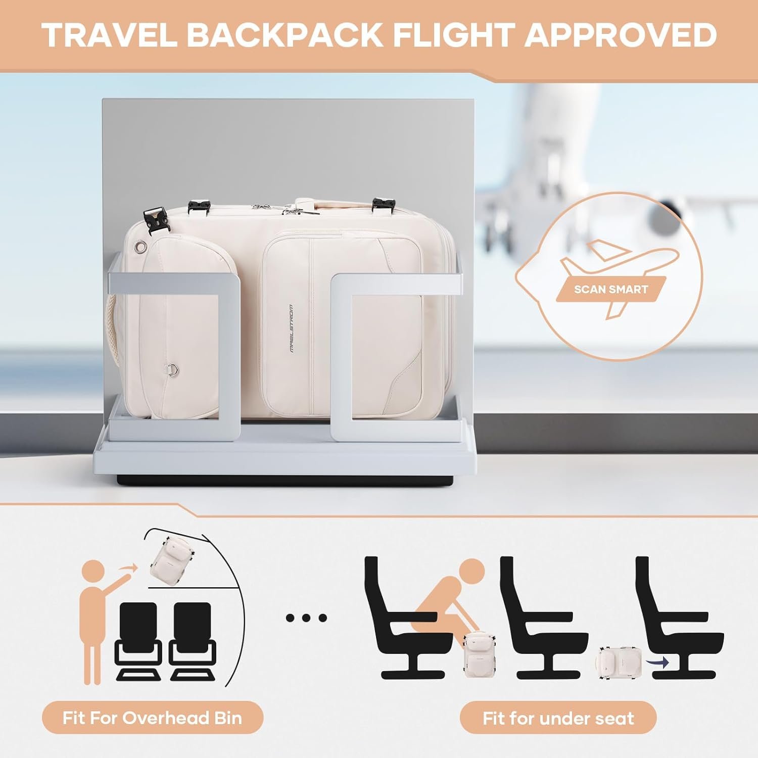 1777406985 Maelstrom Travel Backpack for Men Women 35L Carry on Backpack for Traveling on Airplanewith Belt BagShoe CompartmentWaterproof Laptop Backpack fit 17Laptop Beige Large.jpg