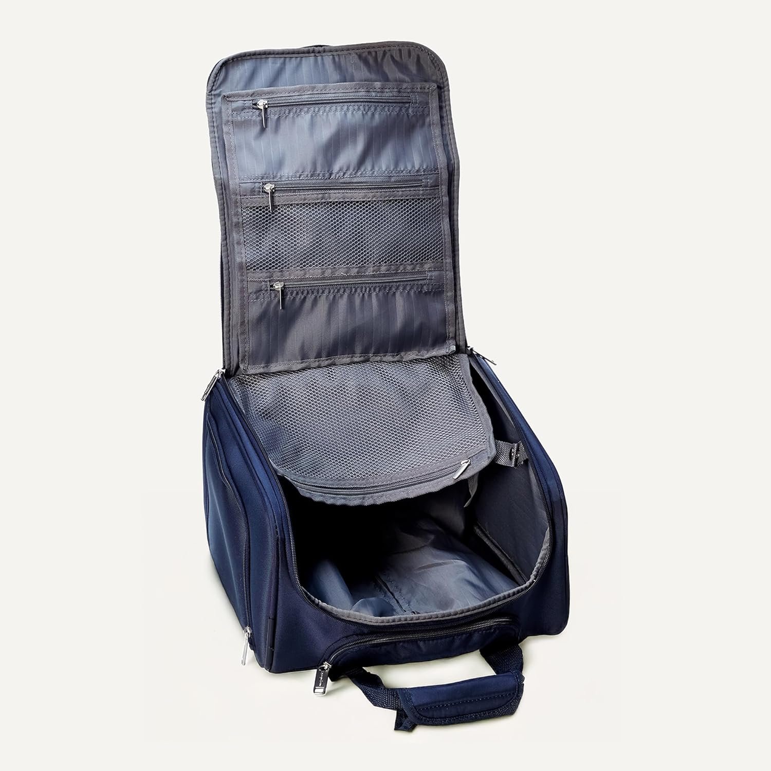 1777438375 Amazon Basics Underseat Carry On Luggage with Wheels and Handle 14 Rolling Travel Bag Fits Overhead Bins Organized Compartments Navy.jpg