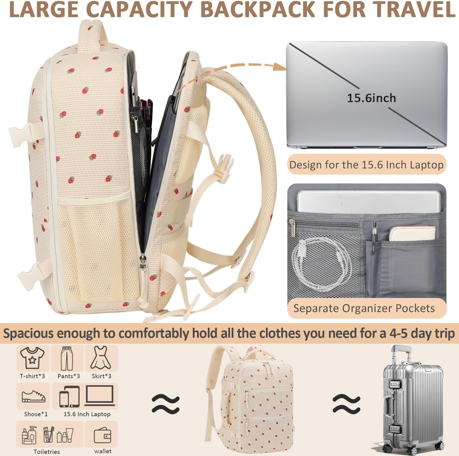 1777449792 Tenot Corduroy Travel Backpack for Women 15.6 Inch Womens Laptop Backpack TSA Approved Carry On Backpack Personal Item Backpack for Travel Work Business Beige Strawberry.jpg