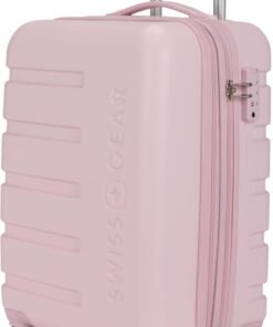 SwissGear 7366 Signature Hardside Expandable Luggage with Spinner Wheels, TSA Lock, Cup-Holder, Pink, Carry-On 19-Inch