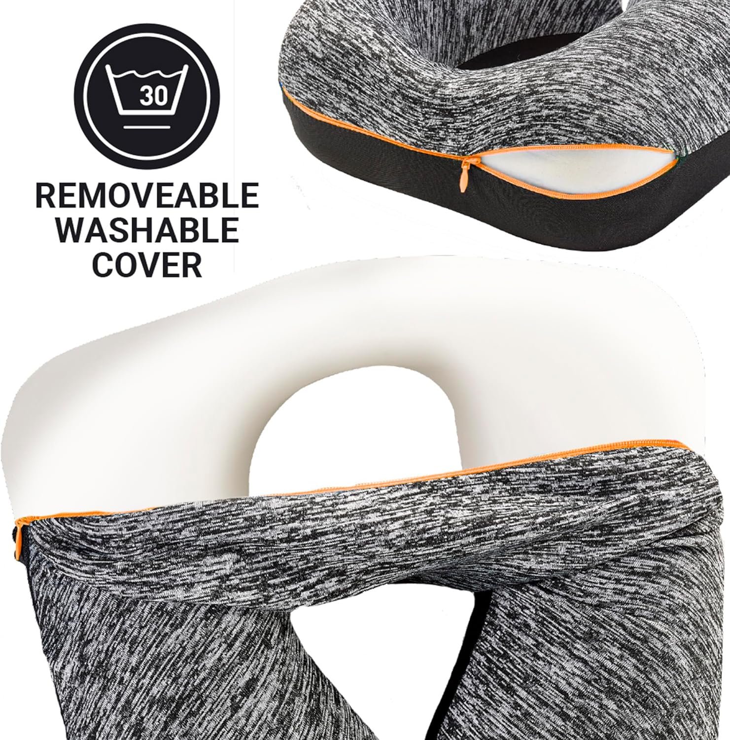1777455761 Go Travel American ZZZs Comfortable Neck Pillow Travel Pillow for Uninterrupted Sleep Memory Foam Pillow for Everyday Commute Airplane Bus Car and Gaming Travel Essentials Made in USA Orange.jpg