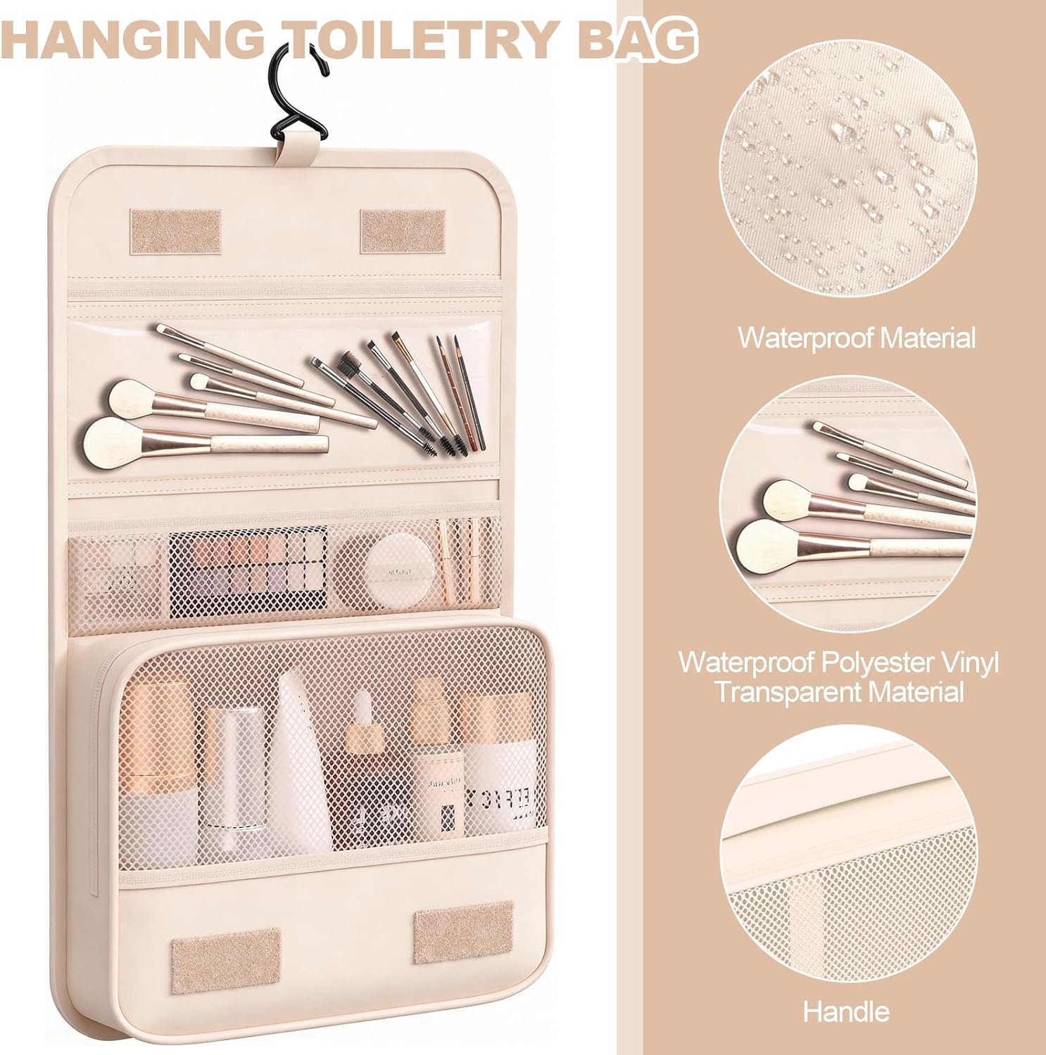 1777457456 8 Set Packing Cubes for TravelSuitcase Organizer Bags for Luggage with Shoe Hanging Toiletry Bag Vacation Essentials Accessories for Cruise Ship Airplane Must HaveRoad Trip Camp GiftsCream.jpg