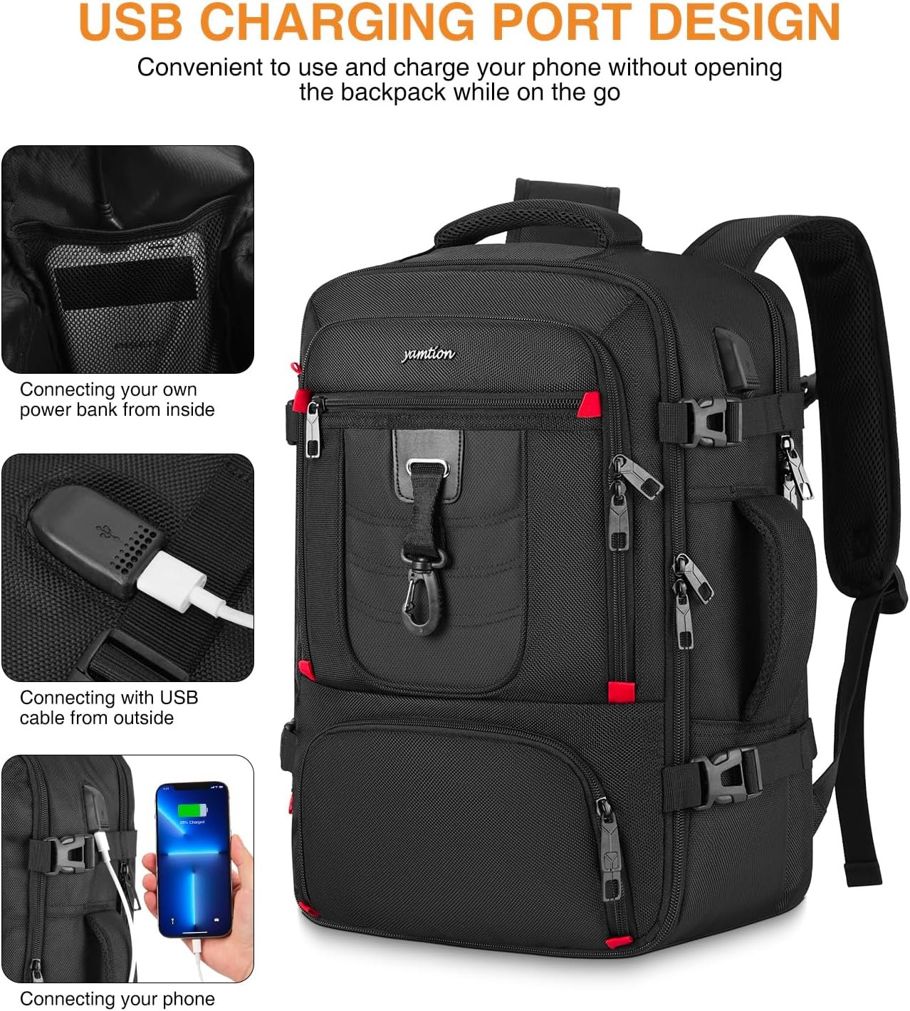 1777459024 YAMTION Carry On Backpack for Men with Shoe CompartmentTravel Backpack with Laptop Compartment Airline Approved for WomenWeekender Bag for Workout College Sport Mochila de Viaje.jpg