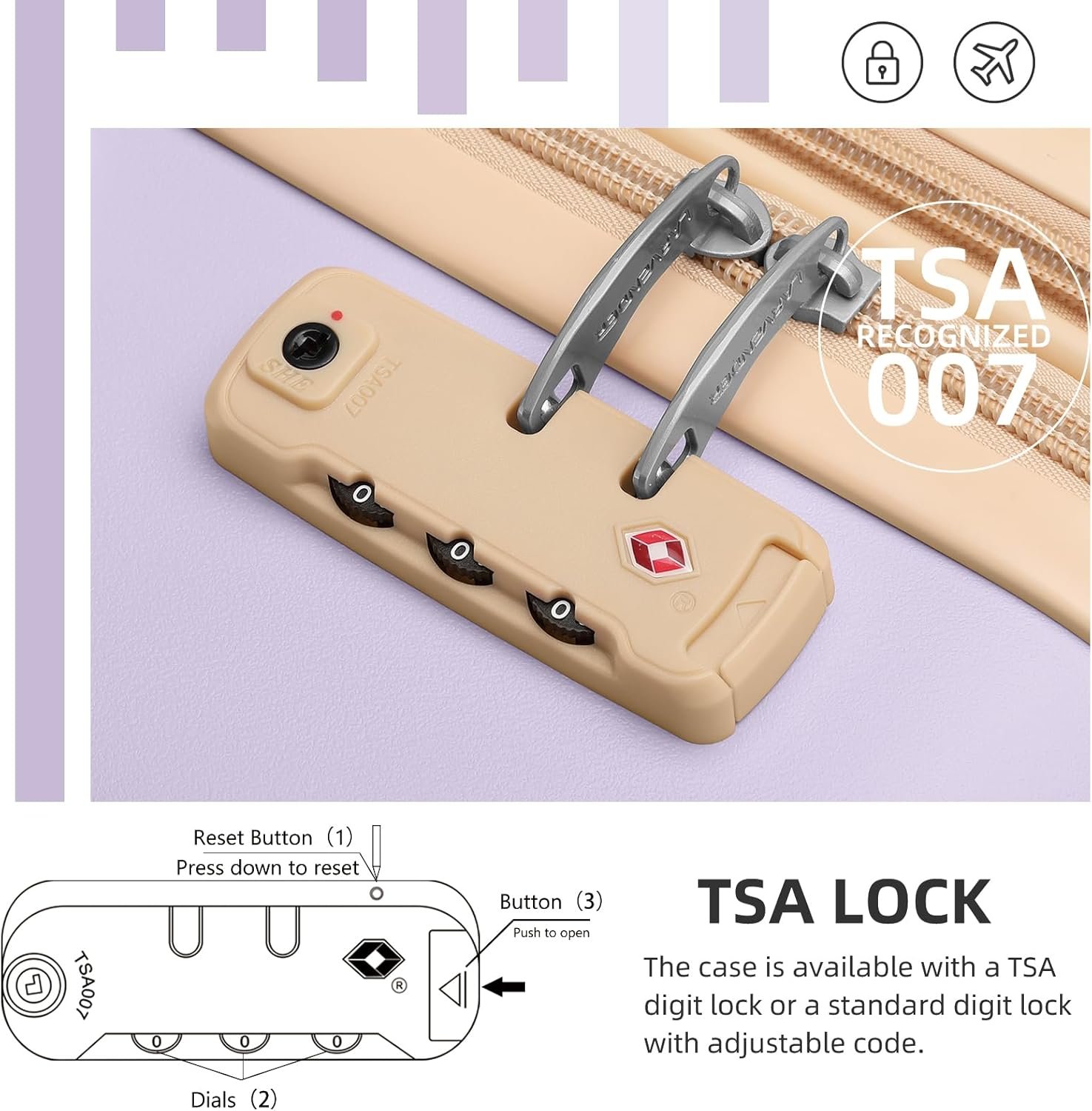 1777459384 LARVENDER Luggage Sets 3 Piece Expandable Carry on Luggage 22x14x9 Airline Approved Hardshell Suitcase with Wheels TSA Lock Lightweight Suitcase Set for Women with Travel Backpack Lavender.jpg