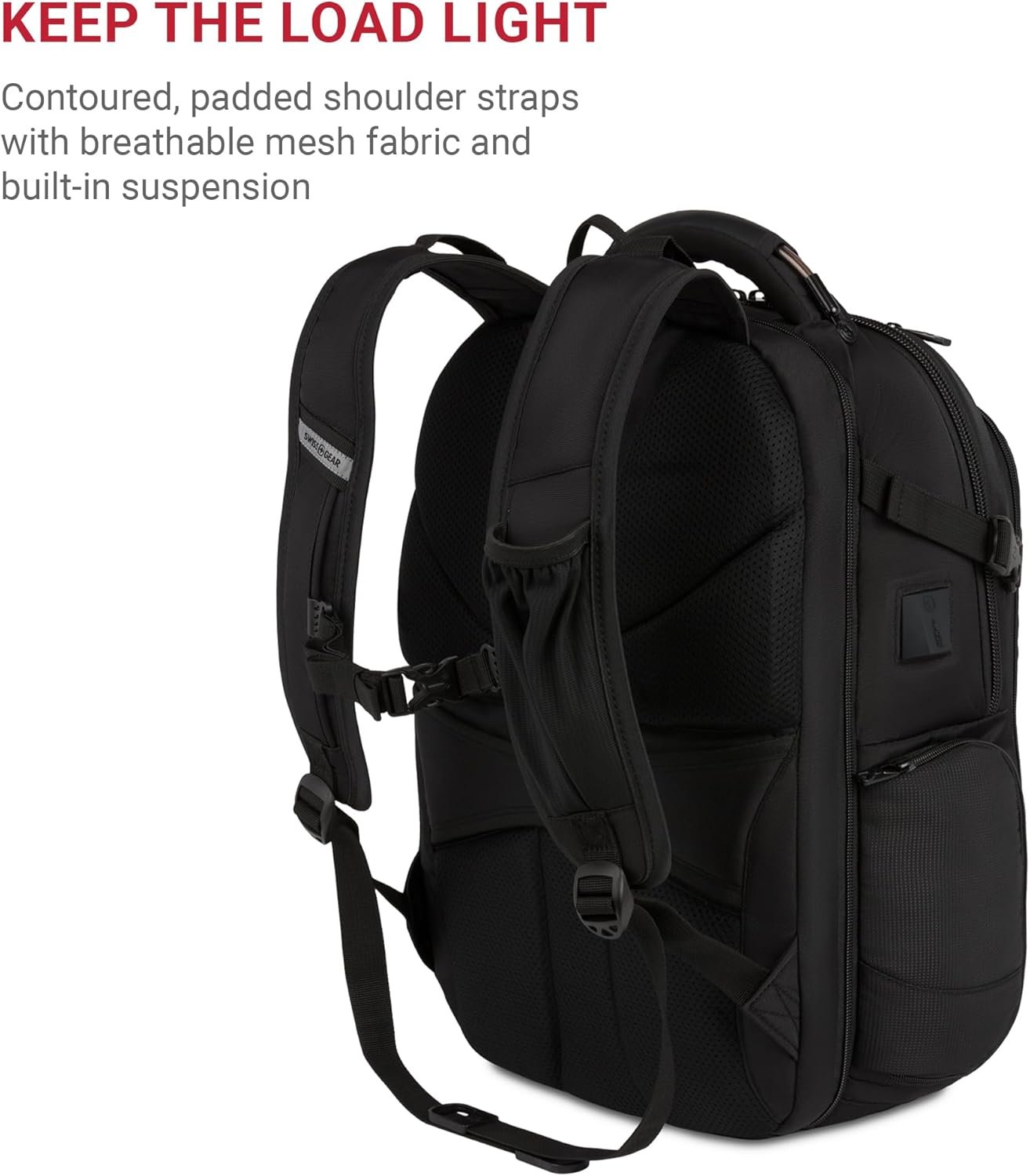 1777460719 SwissGear Travel Tech Elite Laptop Backpack – Fits Laptops up to 16 – ScanSmart TSA Friendly Backpack with USB Port Shoe Compartment Organizer Pockets – Black.jpg