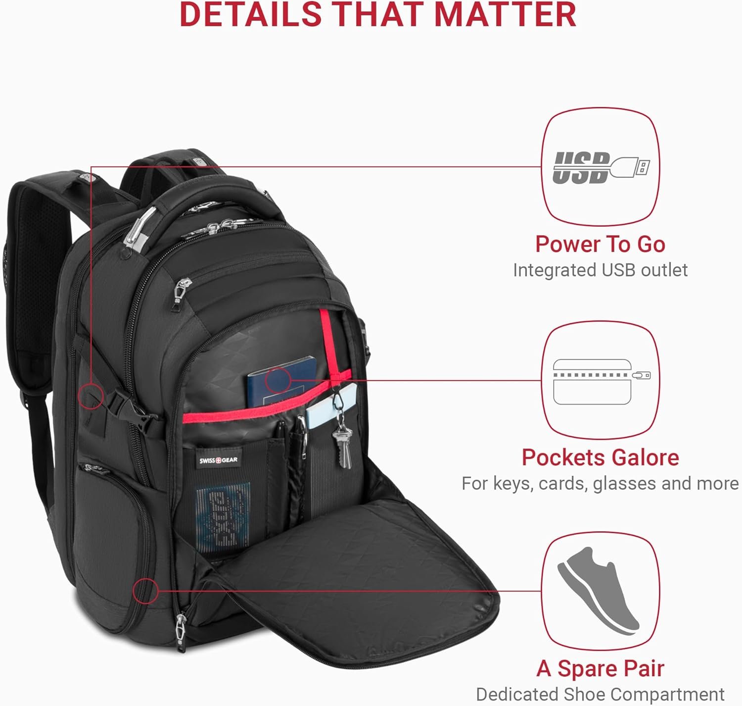 1777461319 SwissGear Travel Tech Elite Laptop Backpack – Fits Laptops up to 16 – ScanSmart TSA Friendly Backpack with USB Port Shoe Compartment Organizer Pockets – Heather Grey.jpg
