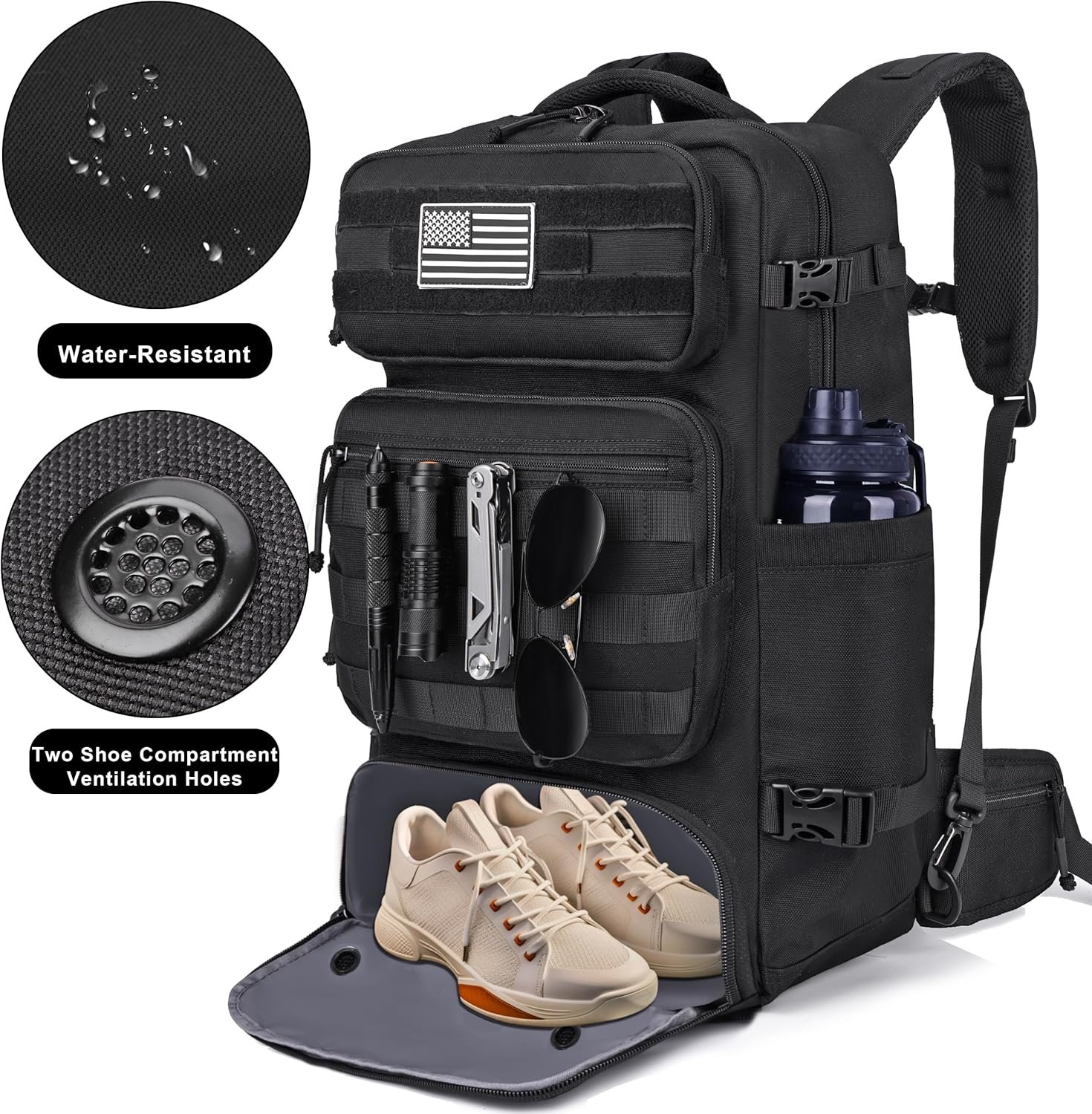 1777462473 DEYACE 40L Travel Backpack Mens TSA Approved Carry on Durable Large Weekender Backpack Fits 17.3 Inch Laptop YKK Zipper AER Travel Pack with USB Charging Port Shoes Compartment.jpg