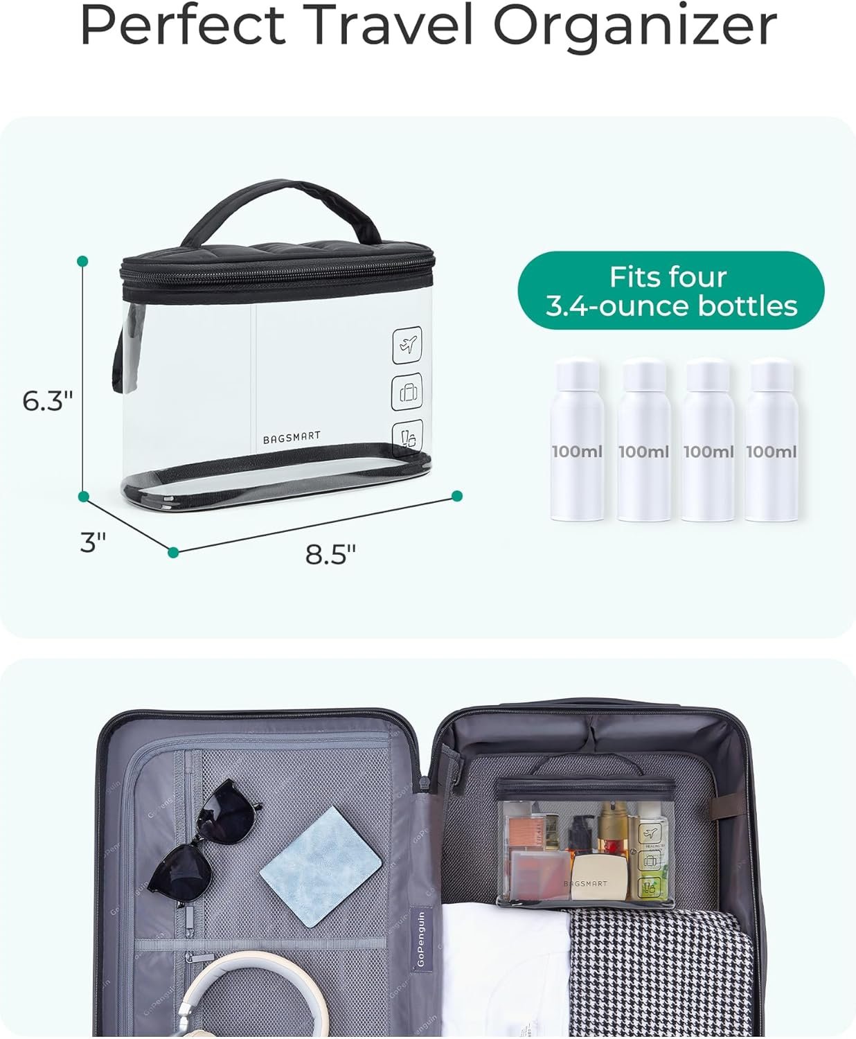 1777462651 BAGSMART TSA Approved Toiletry Bag Clear Makeup Cosmetic Bag Organizer Quart Size Travel Bag for Toiletries Carry on Travel Accessories Essentials 1 Pack Pink.jpg