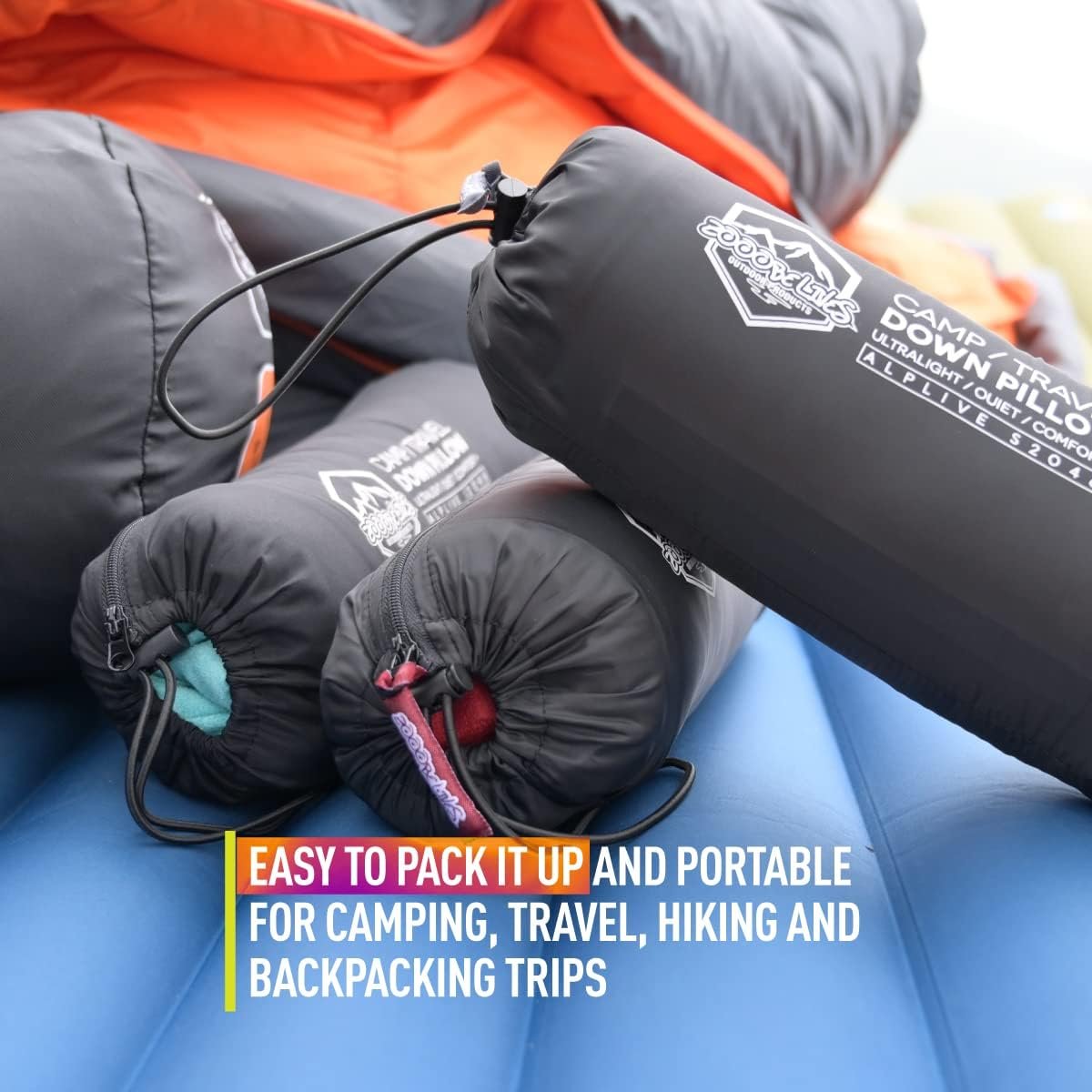 1777463258 ZOOOBELIVES Down Filled Camping Pillow for Travel Washable Soft Cover Small Camp Cushion for Neck Lumbar Support On The Go Ultralight Compressible for Hiking Backpacking AlpliveS2046.jpg